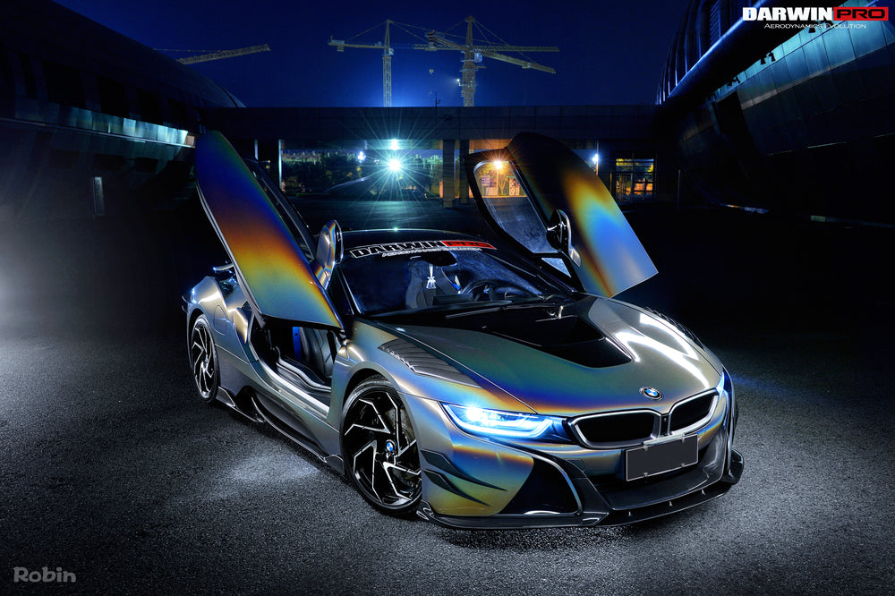 2014-2018 BMW i8 BZK Carbon Fiber Front Lip Splitter - DarwinPRO Aerodynamics