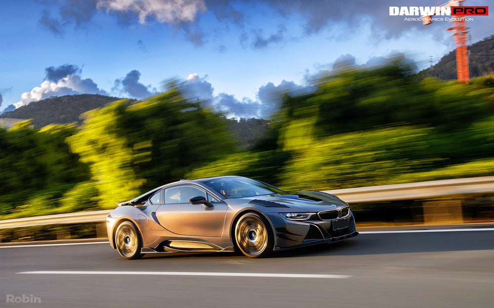 2014-2018 BMW i8 BZK Carbon Fiber Front Lip Splitter - DarwinPRO Aerodynamics