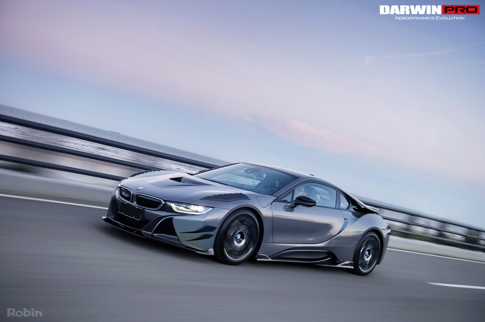 2014-2018 BMW i8 BZK Carbon Fiber Front Lip Splitter - DarwinPRO Aerodynamics
