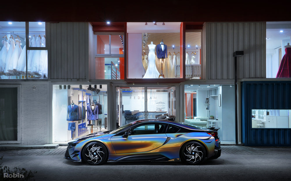 2014-2018 BMW i8 BZK Carbon Fiber Rear Canards - DarwinPRO Aerodynamics