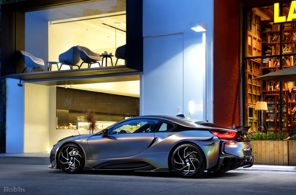 2014-2018 BMW i8 BZK Carbon Fiber Rear Canards - DarwinPRO Aerodynamics