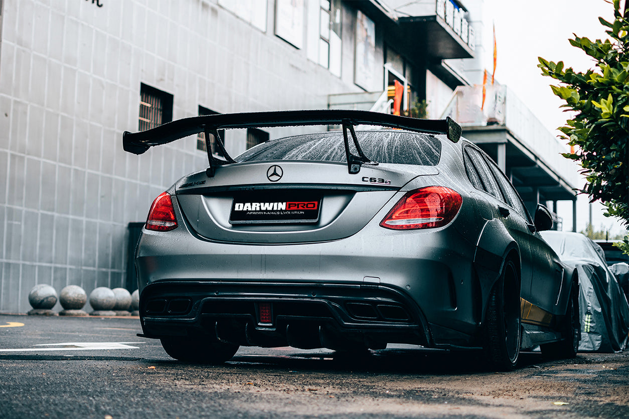 mercedes c class lip spoiler 2015-2021 Mercedes Benz C-Class W205 Sedan IMP Performance Carbon Fiber Trunk Spoiler FGCF - Forged Carbon Fiber - Pre-Order