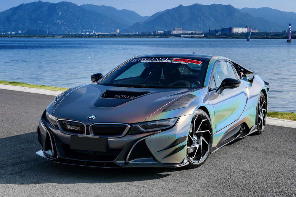 めページ 2014-2020 BMW i8 BZK Carbon Fiber Front Fender Vents