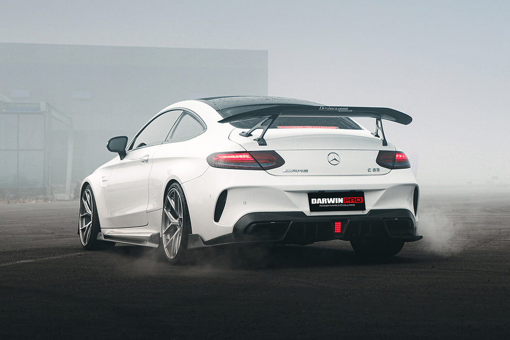 2015-2018 Mercedes Benz C-Class Coupe IMP Performance Partial Carbon Fiber Rear Bumper - DarwinPRO Aerodynamics