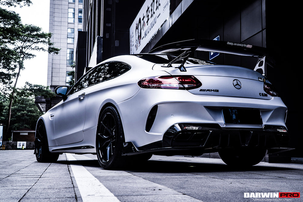 2015-2018 Mercedes Benz C-Class Coupe IMP Performance Partial Carbon Fiber Rear Bumper - DarwinPRO Aerodynamics