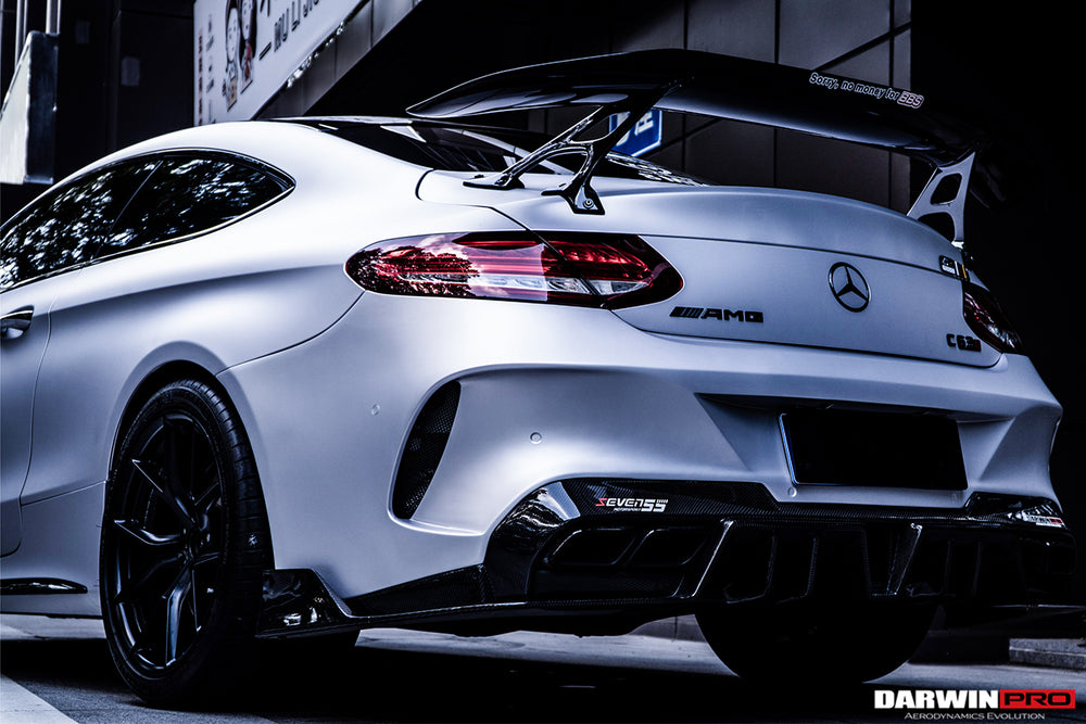 2015-2018 Mercedes Benz C-Class Coupe IMP Performance Partial Carbon Fiber Rear Bumper - DarwinPRO Aerodynamics