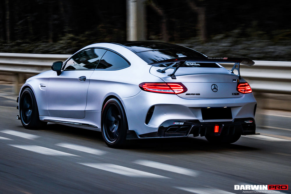 2015-2018 Mercedes Benz C-Class Coupe IMP Performance Partial Carbon Fiber Rear Bumper - DarwinPRO Aerodynamics