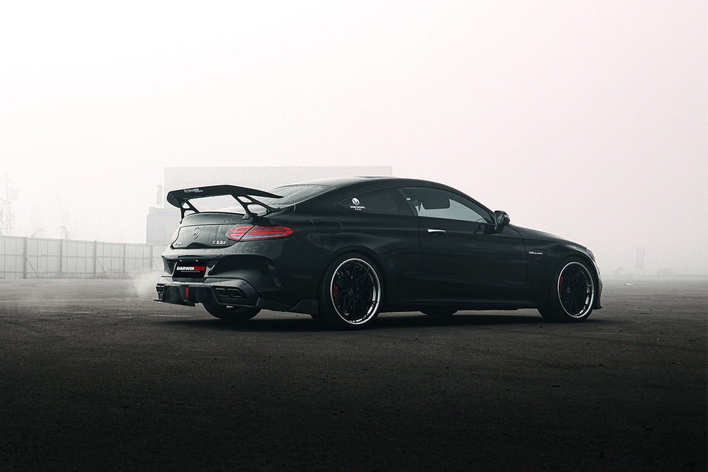 2015-2018 Mercedes Benz C-Class Coupe IMP Performance Partial Carbon Fiber Rear Bumper - DarwinPRO Aerodynamics