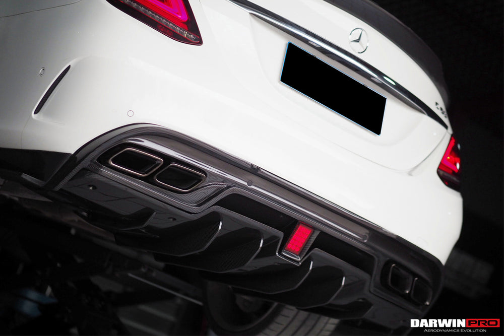 2015-2021 Mercedes Benz W205 C63 S AMG Sedan IMP Performance Carbon Fiber Rear Diffuser - DarwinPRO Aerodynamics