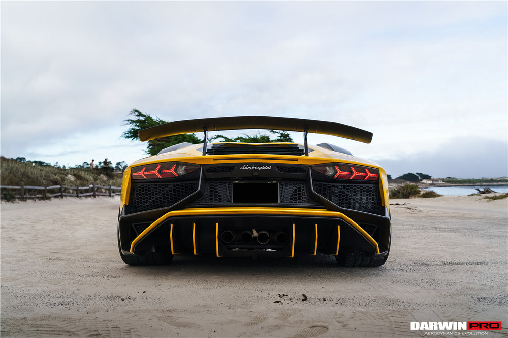 DarwinPRO 2011-2016 Lamborghini Aventador LP700 LP740 Coupe & Roadster SV Style Rear Bumper - DarwinPRO Aerodynamics