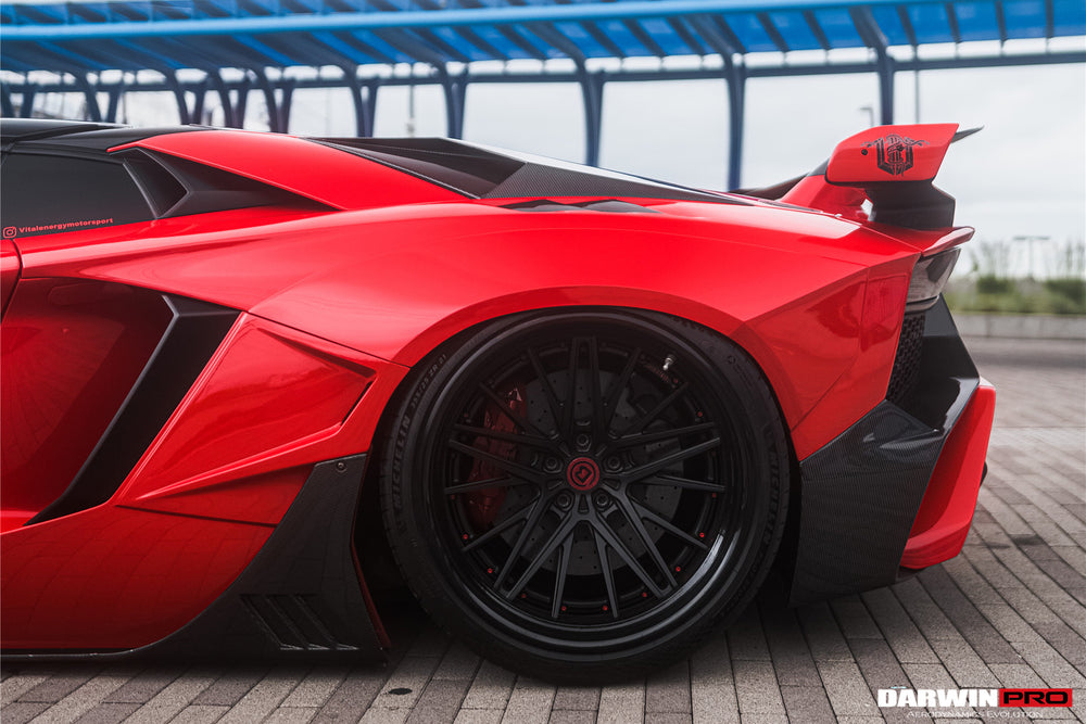 Kit aerodinámico completo de fibra de carbono con carrocería ancha estilo SV-BKSSII para Lamborghini Aventador LP700 Roadster DarwinPRO 2011-2016