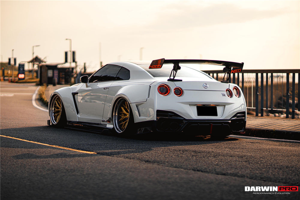 DarwinPRO 2008-2023 Nissan GTR R35 CBA DBA EBA BKSSII Style Rear Bumper with Diffuser Undertray And LED Light - DarwinPRO Aerodynamics