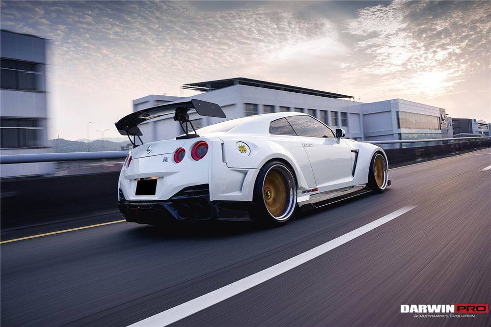 DarwinPRO 2008-2023 Nissan GTR R35 CBA DBA EBA BKSSII Style Rear Bumper with Diffuser Undertray And LED Light - DarwinPRO Aerodynamics