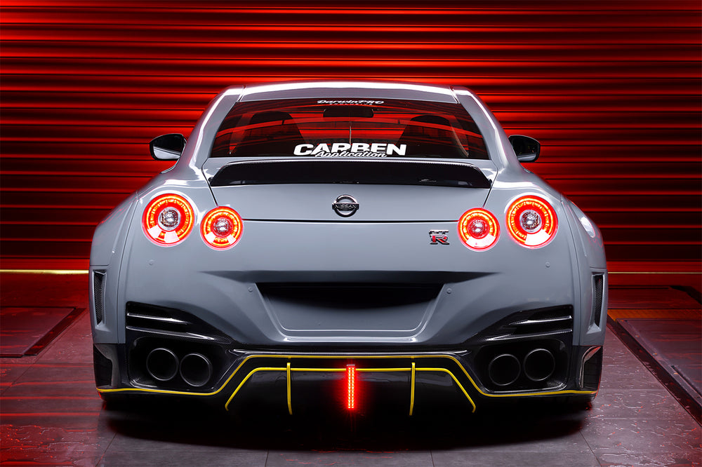 DarwinPRO 2008-2022 Nissan GTR R35 CBA & DBA & EBA BKSSII Style Rear Bumper with Diffuser & LED Light