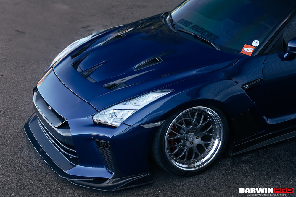 DarwinPRO 2008-2023 Nissan GTR R35 CBA DBA EBA BKSSII Style Carbon Fiber Hood
