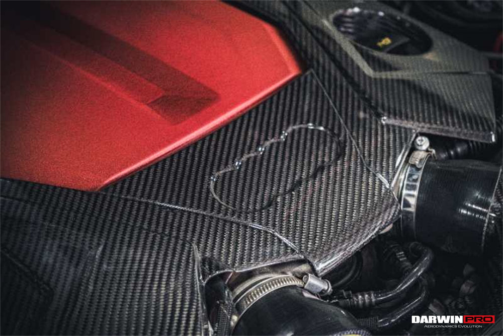 DarwinPRO 2019-2025 Audi RS6 Avant C8 & RS7 C8 Quattro OEM Style Dry Carbon Fiber Engine Cover Replacement