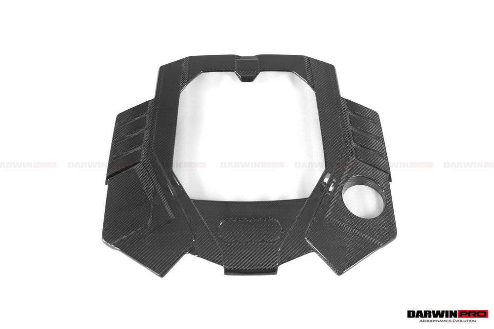 DarwinPRO 2019-2025 Audi RS7 C8 Quattro OEM Style Dry Carbon Fiber Engine Cover Replacement