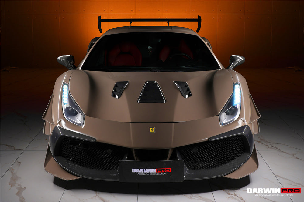 DarwinPRO 2015-2020 Ferrari 488 GTB & Spyder Challenge Evo Modena Style Hood - DarwinPRO Aerodynamics