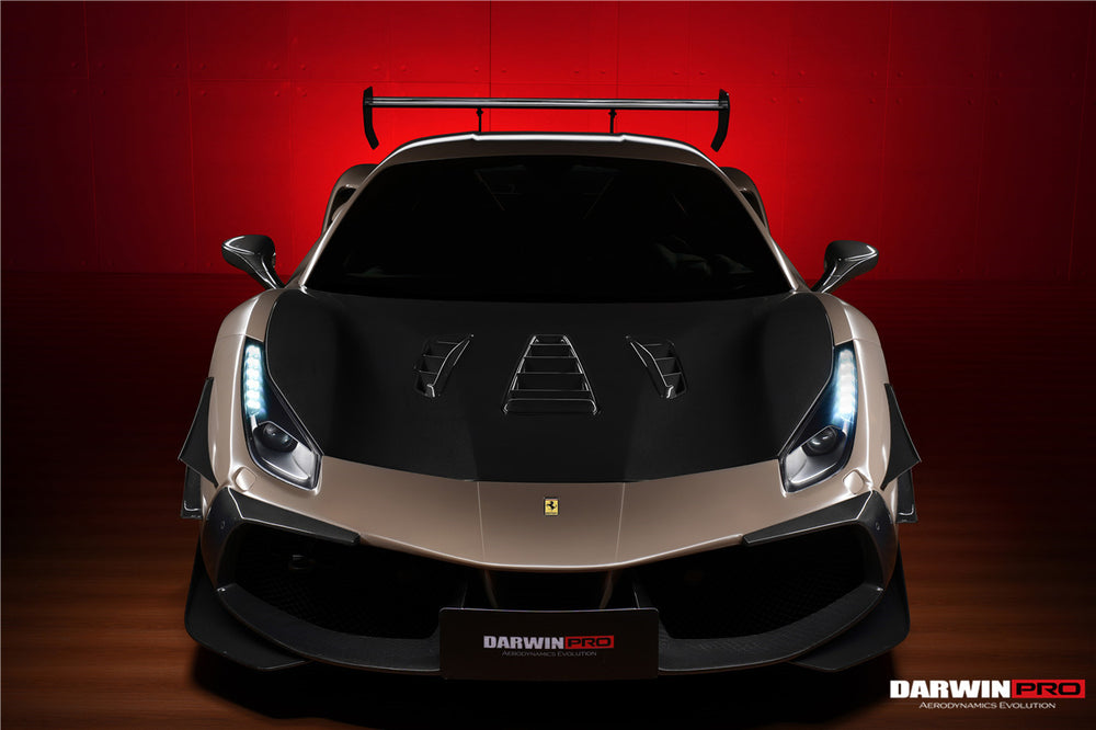 DarwinPRO 2015-2020 Ferrari 488 GTB & Spyder Challenge Evo Modena Style Front Bumper - DarwinPRO Aerodynamics