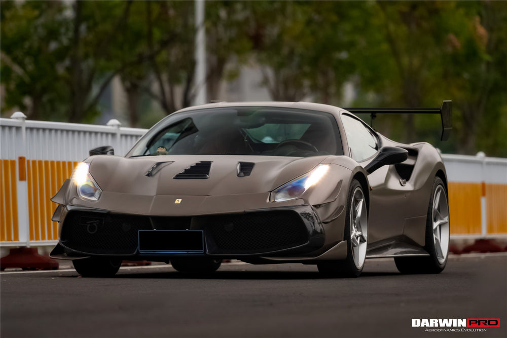 Parachoques delantero DarwinPRO 2015-2020 Ferrari 488 GTB y Spyder Challenge Evo Modena Style