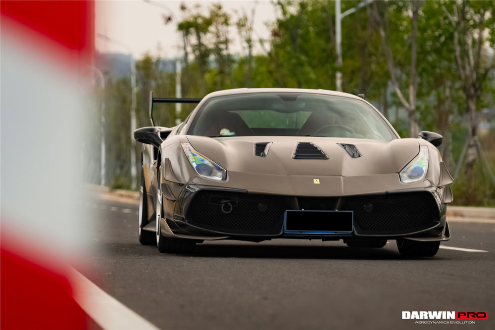 Parachoques delantero DarwinPRO 2015-2020 Ferrari 488 GTB y Spyder Challenge Evo Modena Style