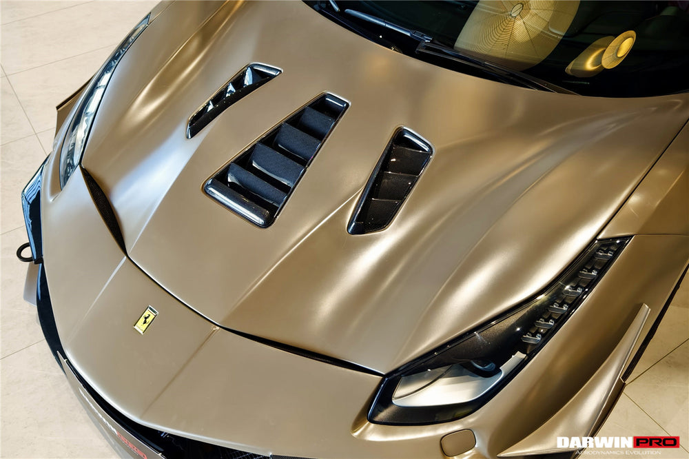 2015-2020 Ferrari 488 GTB & Spyder Challenge Evo Modena Style Hood - DarwinPRO Aerodynamics