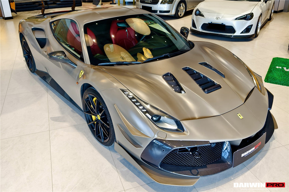 2015-2020 Ferrari 488 GTB & Spyder Challenge Evo Modena Style Hood - DarwinPRO Aerodynamics