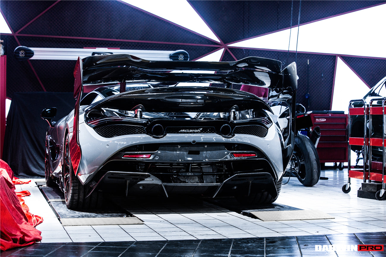 720s Rear 2017-2023 McLaren 720s BKSS Style Carbon Fiber Rear Diffuser