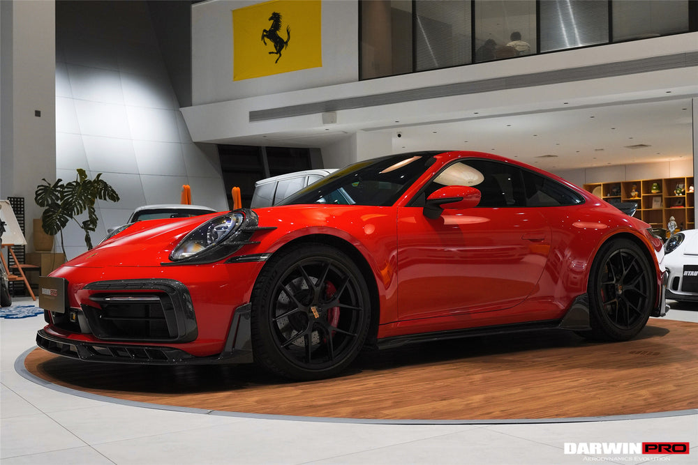 Faldones laterales DarwinPRO 2019-2024 para Porsche 911 992 Carrera, S, 4, 4S, Targa y Cabriolet estilo BKSSII