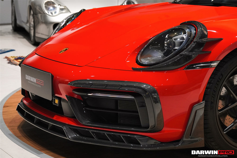 DarwinPRO 2019-2024 Porsche 911 992 Carrera & 4 & 4S & Targa & Cabriolet SD-Sport Design Model BKSSII Style Front Bumper Lip Splitter