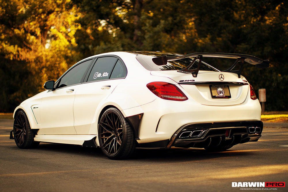 2015-2021 Mercedes Benz W205 C63 S AMG Sedan IMP Performance Carbon Fiber Rear Diffuser with Caps