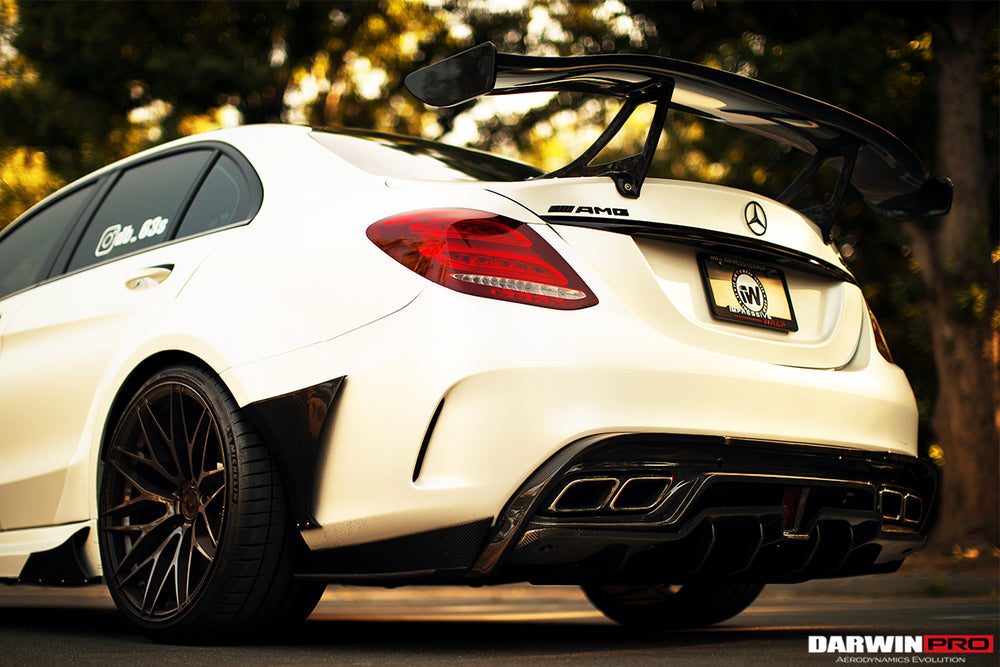 2015-2021 Mercedes Benz W205 C63 S AMG Sedan IMP Performance Carbon Fiber Rear Diffuser with Caps