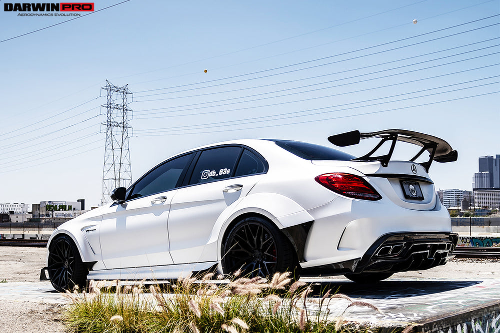 2015-2021 Mercedes Benz W205 C63 S AMG Sedan IMP Performance Carbon Fiber Rear Diffuser with Caps