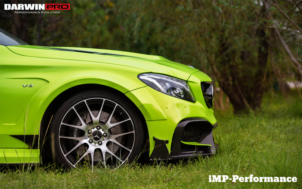 2015-2021 Mercedes Benz W205 C63 & S AMG Sedan IMP Performance Partial Carbon Fiber Full Body Kit - DarwinPRO Aerodynamics