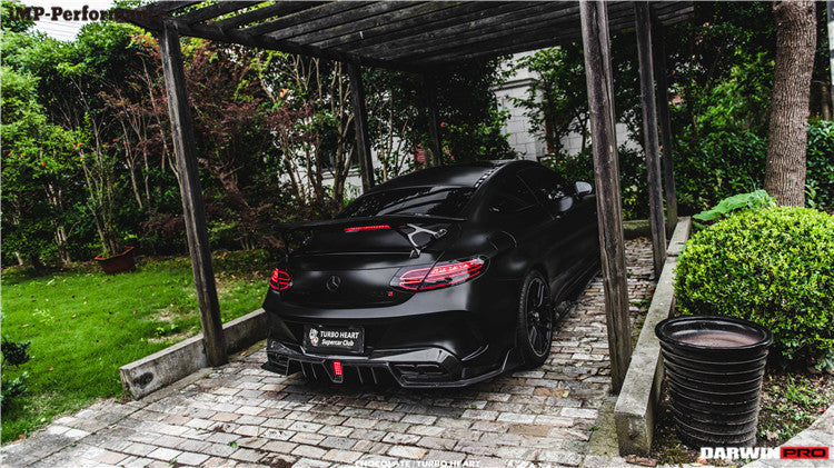 2015-2018 Mercedes Benz C-Class Coupe IMP Performance Partial Carbon Fiber Rear Bumper - DarwinPRO Aerodynamics