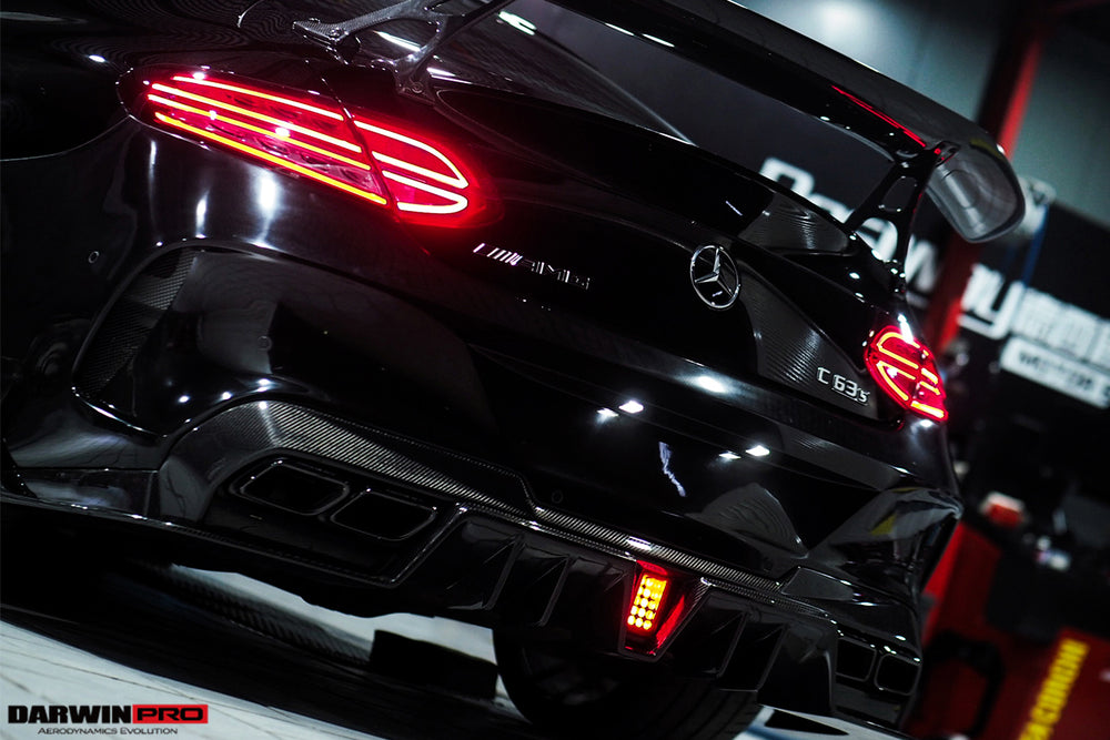 2015-2018 Mercedes Benz C-Class Coupe IMP Performance Partial Carbon Fiber Rear Bumper - DarwinPRO Aerodynamics