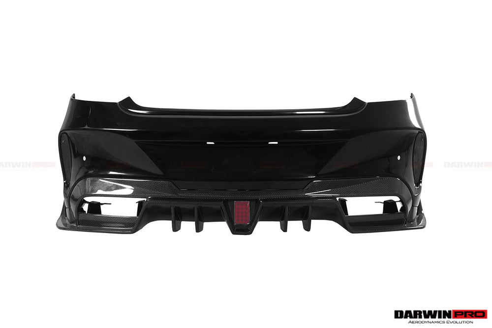 2015-2018 Mercedes Benz C-Class Coupe IMP Performance Partial Carbon Fiber Rear Bumper - DarwinPRO Aerodynamics