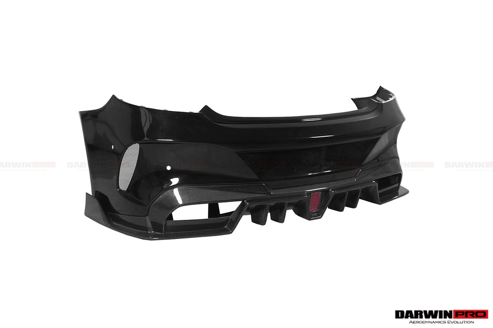 2015-2018 Mercedes Benz C-Class Coupe IMP Performance Partial Carbon Fiber Rear Bumper - DarwinPRO Aerodynamics