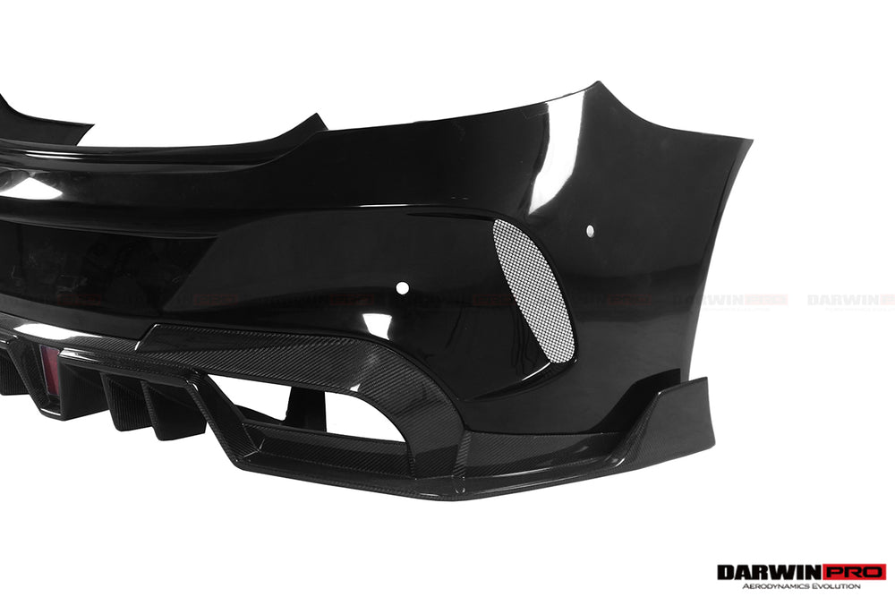 2015-2018 Mercedes Benz C-Class Coupe IMP Performance Partial Carbon Fiber Rear Bumper - DarwinPRO Aerodynamics