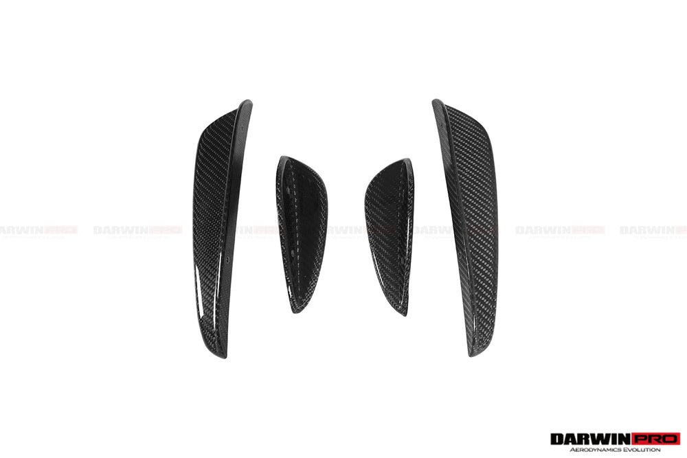 Parachoques delantero de fibra de carbono parcial con alerones IMP Performance para Mercedes Benz W205 C63 C63S AMG Coupe 2015-2021