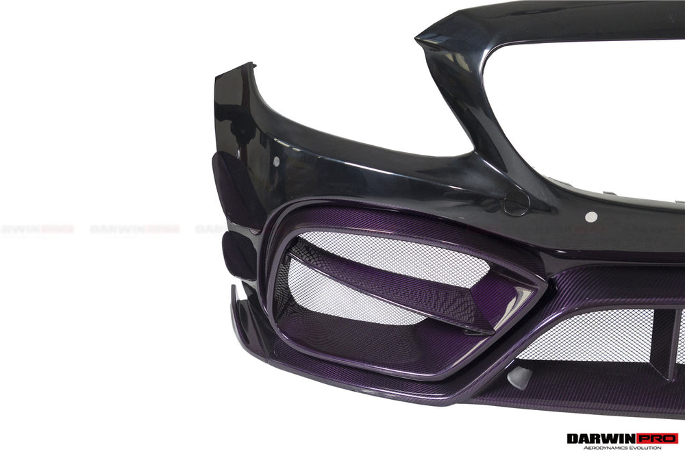 Parachoques delantero de fibra de carbono parcial con alerones IMP Performance para Mercedes Benz W205 C63 C63S AMG Coupe 2015-2021