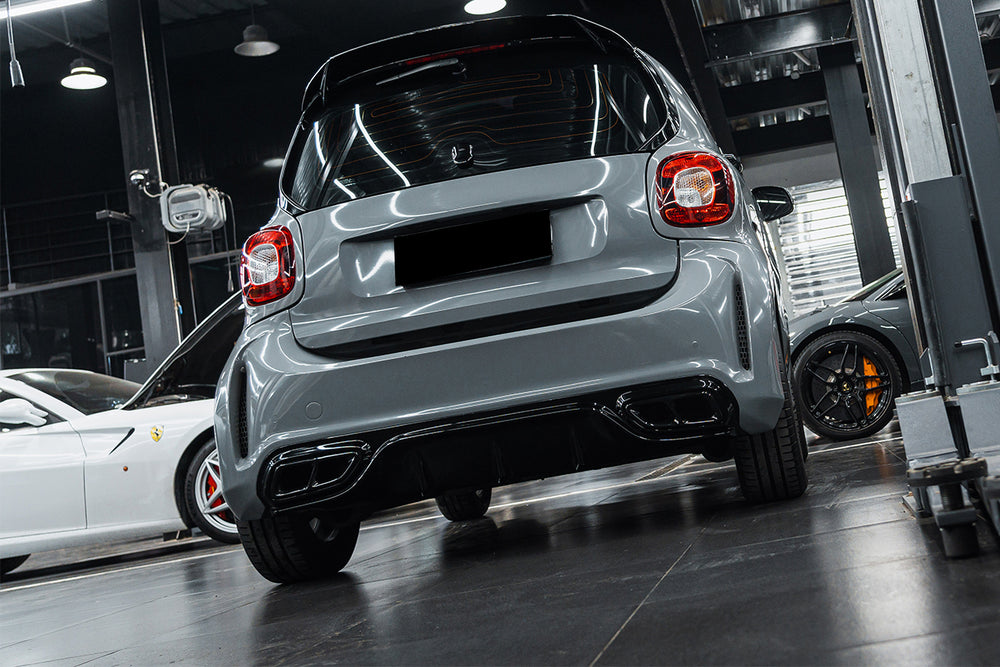 Alerón de techo de fibra de carbono estilo Smart Fortwo 453 BKSS 2016-2020