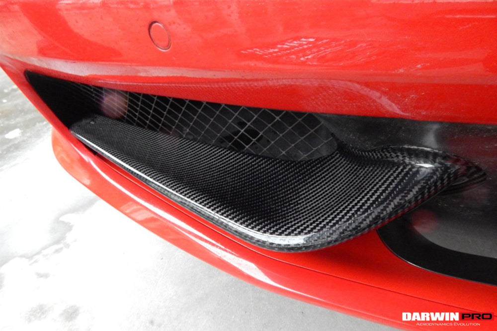 2010-2015 Ferrari 458 Coupe Spider Carbon Fiber Front Canards - DarwinPRO Aerodynamics