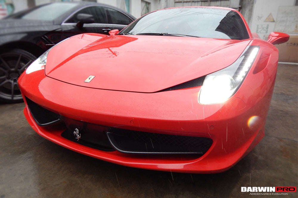 2010-2015 Ferrari 458 Coupe Spider Carbon Fiber Front Canards - DarwinPRO Aerodynamics