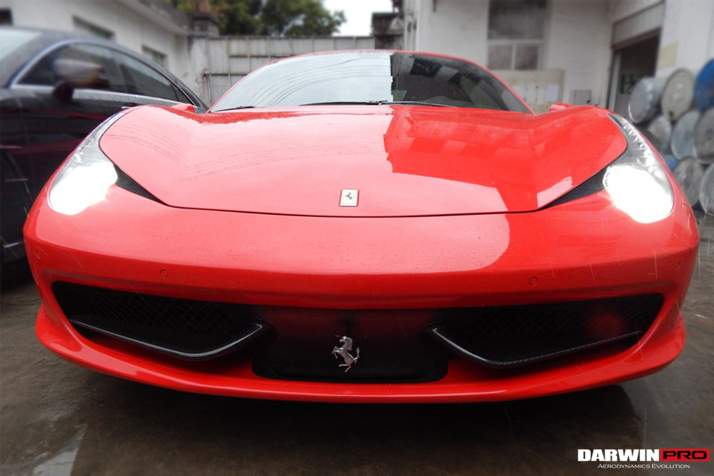 2010-2015 Ferrari 458 Coupe Spider Carbon Fiber Front Canards - DarwinPRO Aerodynamics