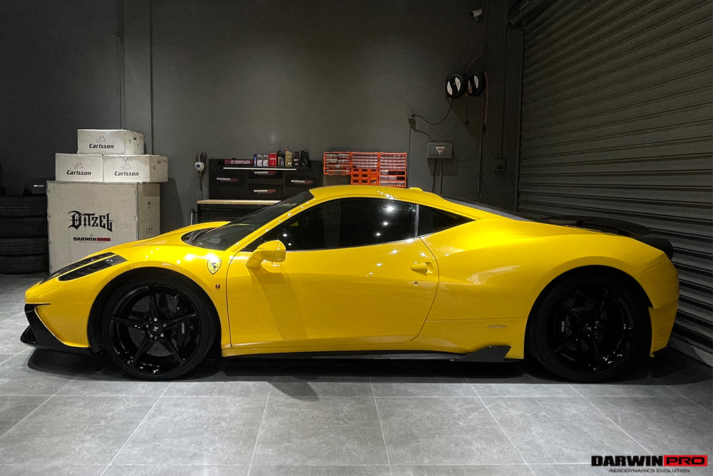 2010-2015 Ferrari 458 Coupe    Spider Speciale Style Carbon Fiber Side Skirts Canards - DarwinPRO Aerodynamics