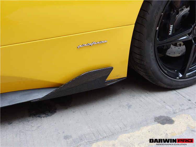 2010-2015 Ferrari 458 Coupe    Spider Speciale Style Carbon Fiber Side Skirts Canards - DarwinPRO Aerodynamics
