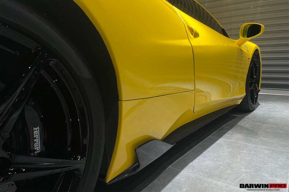 2010-2015 Ferrari 458 Coupe    Spider Speciale Style Carbon Fiber Side Skirts Canards - DarwinPRO Aerodynamics