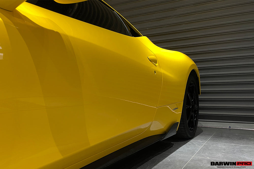 2010-2015 Ferrari 458 Coupe    Spider Speciale Style Carbon Fiber Side Skirts Canards - DarwinPRO Aerodynamics