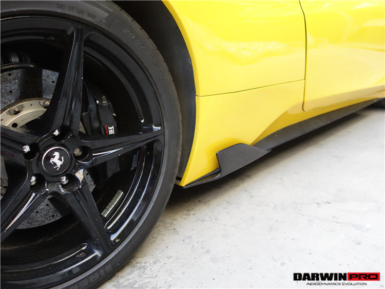 2010-2015 Ferrari 458 Coupe    Spider Speciale Style Carbon Fiber Side Skirts Canards - DarwinPRO Aerodynamics